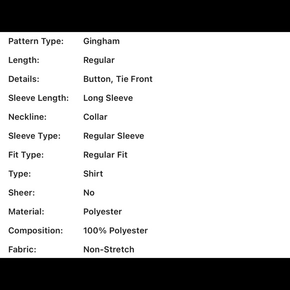 GINGHAM SHIRT 👚 NWOT - Picture 6 of 7